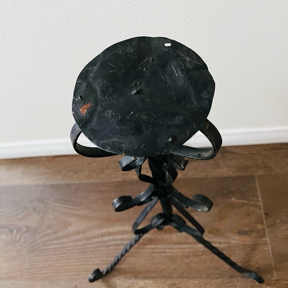 Antique Iron Candle Holder 22 Inches High - Picture 5 of 11